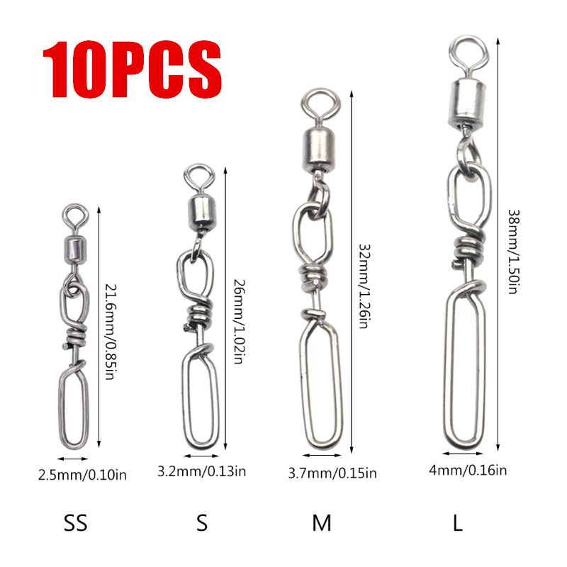 Fishing Lure Making Kit - 10Pcs Stainless Steel Quick Snaps Power