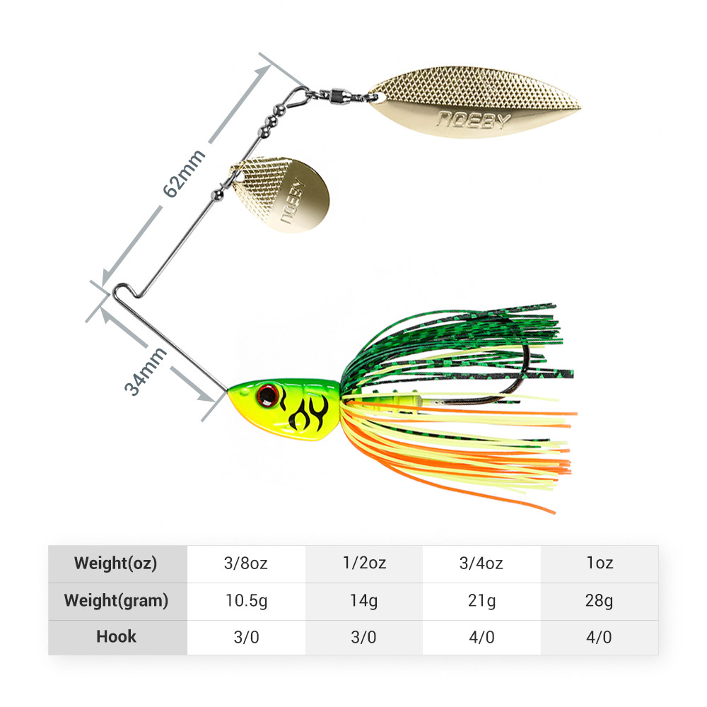 Noeby Spinnerbait 10.5g 14g 21 - Fishing Lure Spinnerbait avaliação e preço