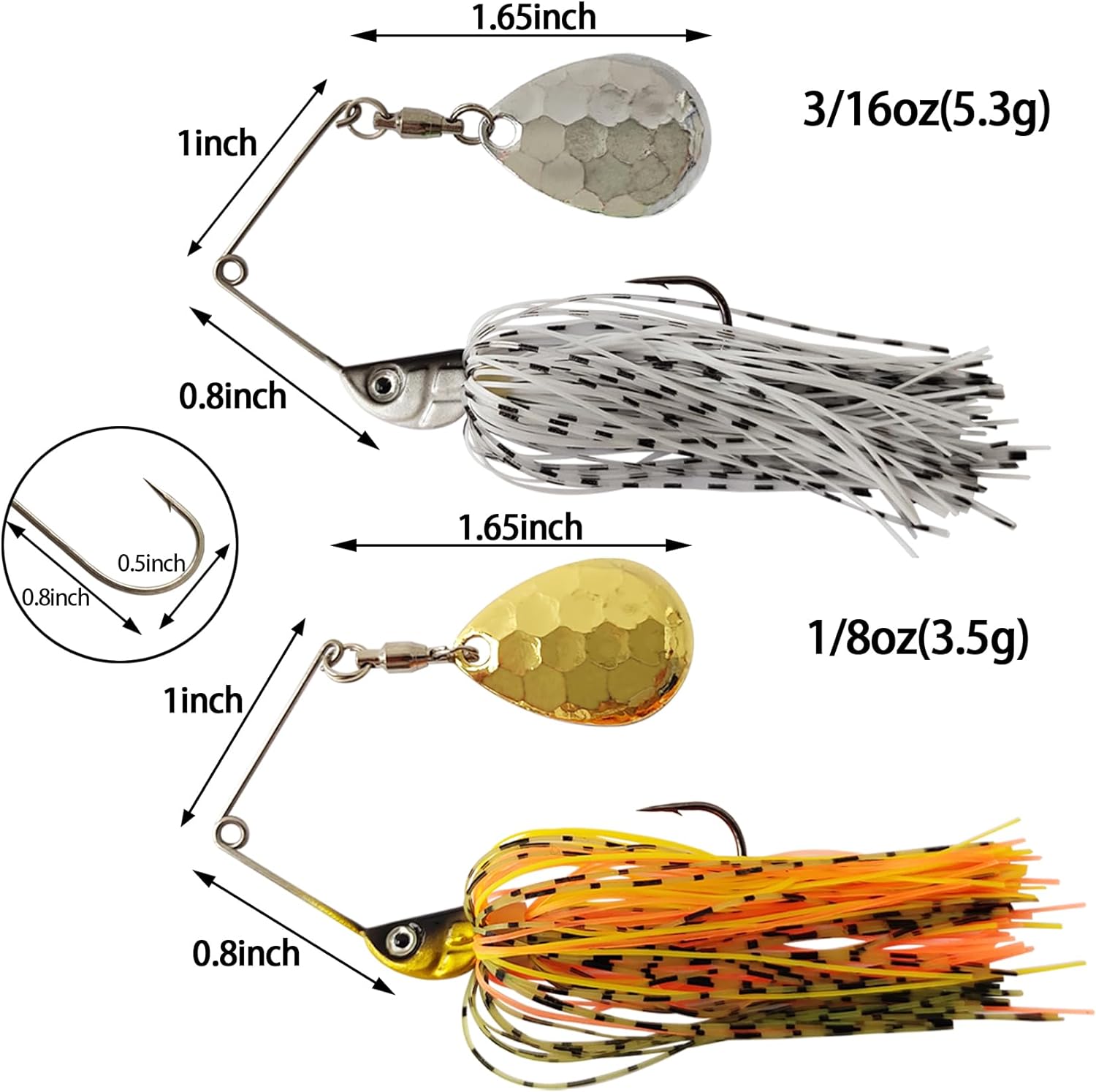 Eupheng Spinner Bait Spoon Wir - Fishing Lure Buzzbait avaliação e preço