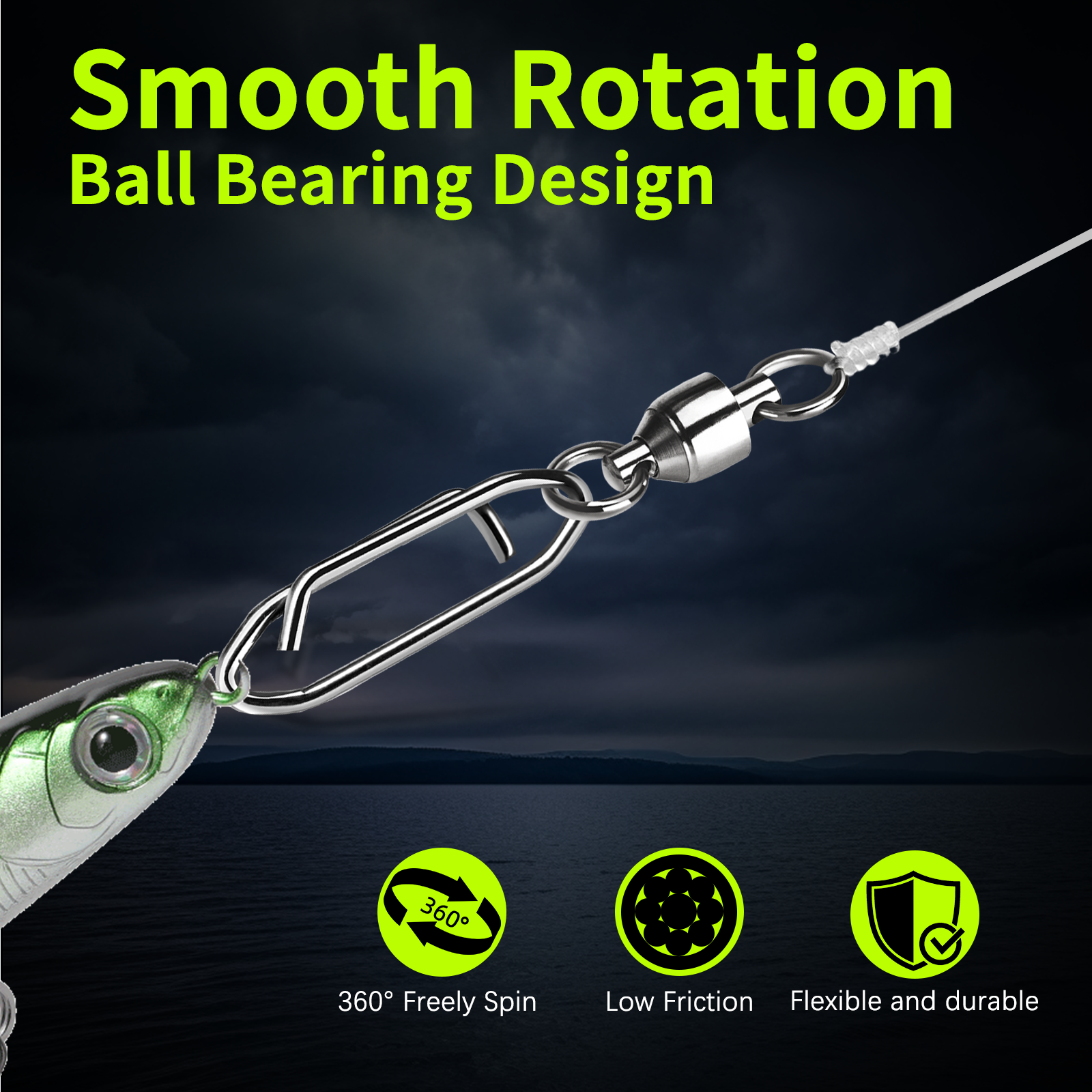 9KM Fishing Swivel Snap Kit 50 - Fishing Lure Kit avaliação e preço