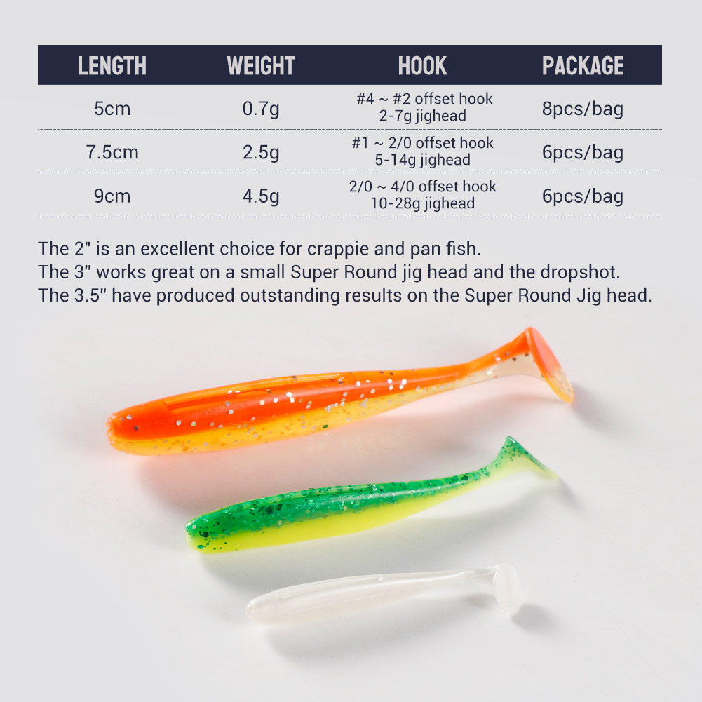 Noeby Easy Shiner Silicone Sha - Fishing Lure Soft Plastic avaliação e preço