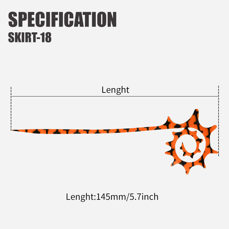 TEASER 5pcs SKIRT-18 145mm Sil - Fishing Lure Jig avaliação e preço