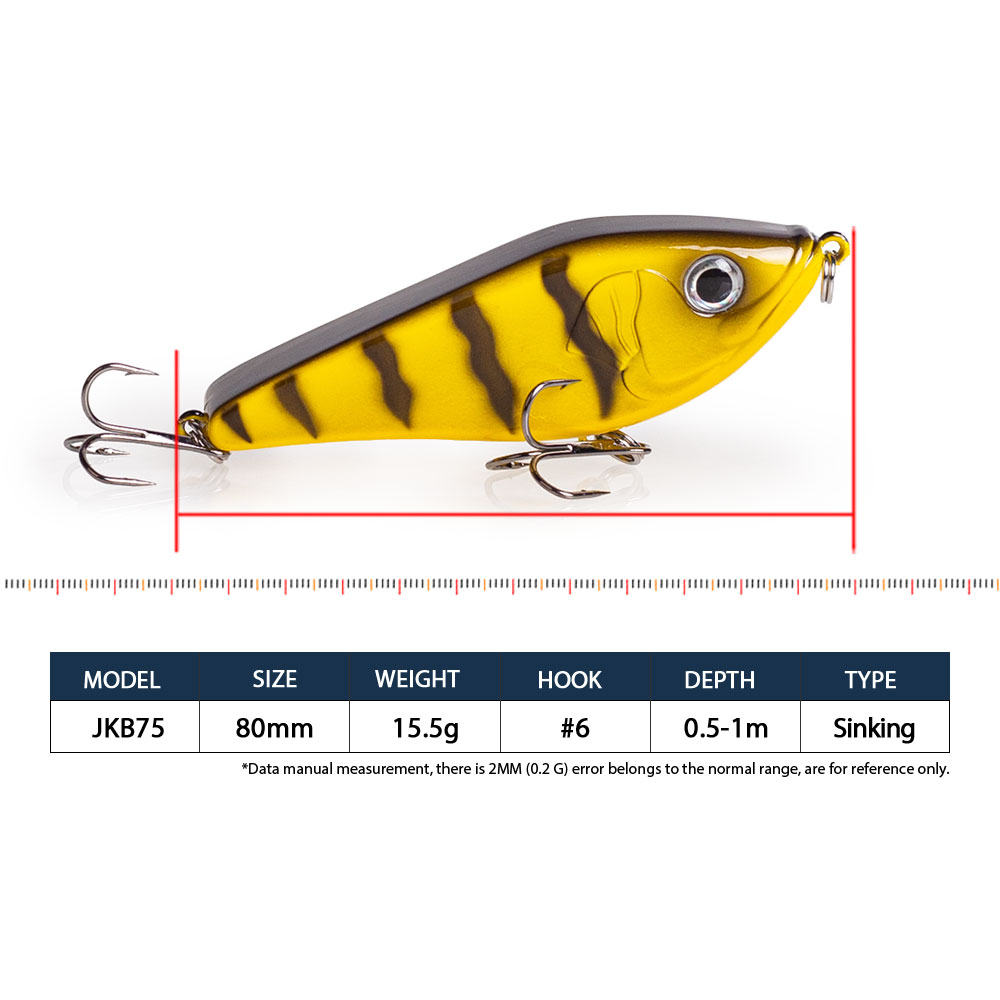 80mm/15.5g Muskies Jerkbait Pi - Fishing Lure Jerkbait avaliação e preço