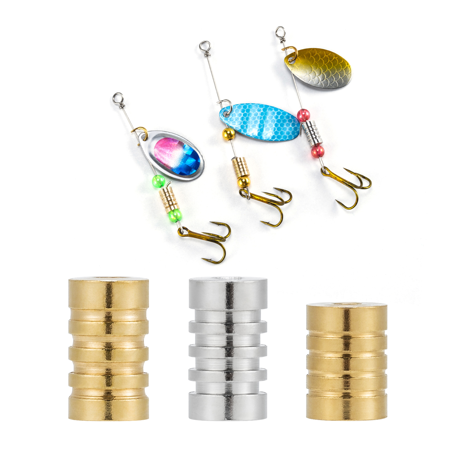 10PCS Fishing Spinner Bead Lur - Fishing Lure Spinnerbait avaliação e preço