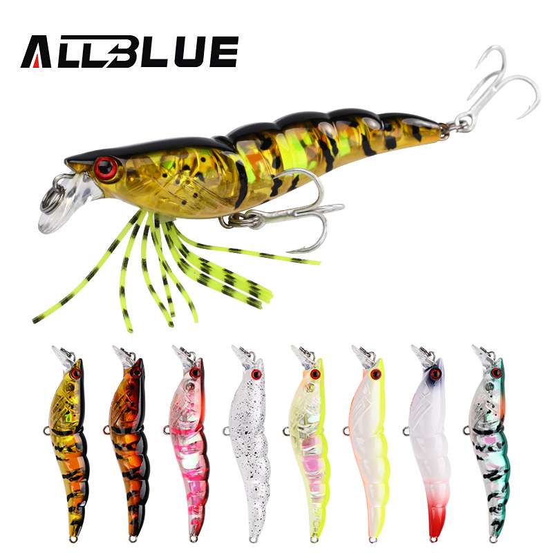 ALLBLUE 3D Flash Shrimp 70mm 7 - Fishing Lure Buzzbait avaliação e preço