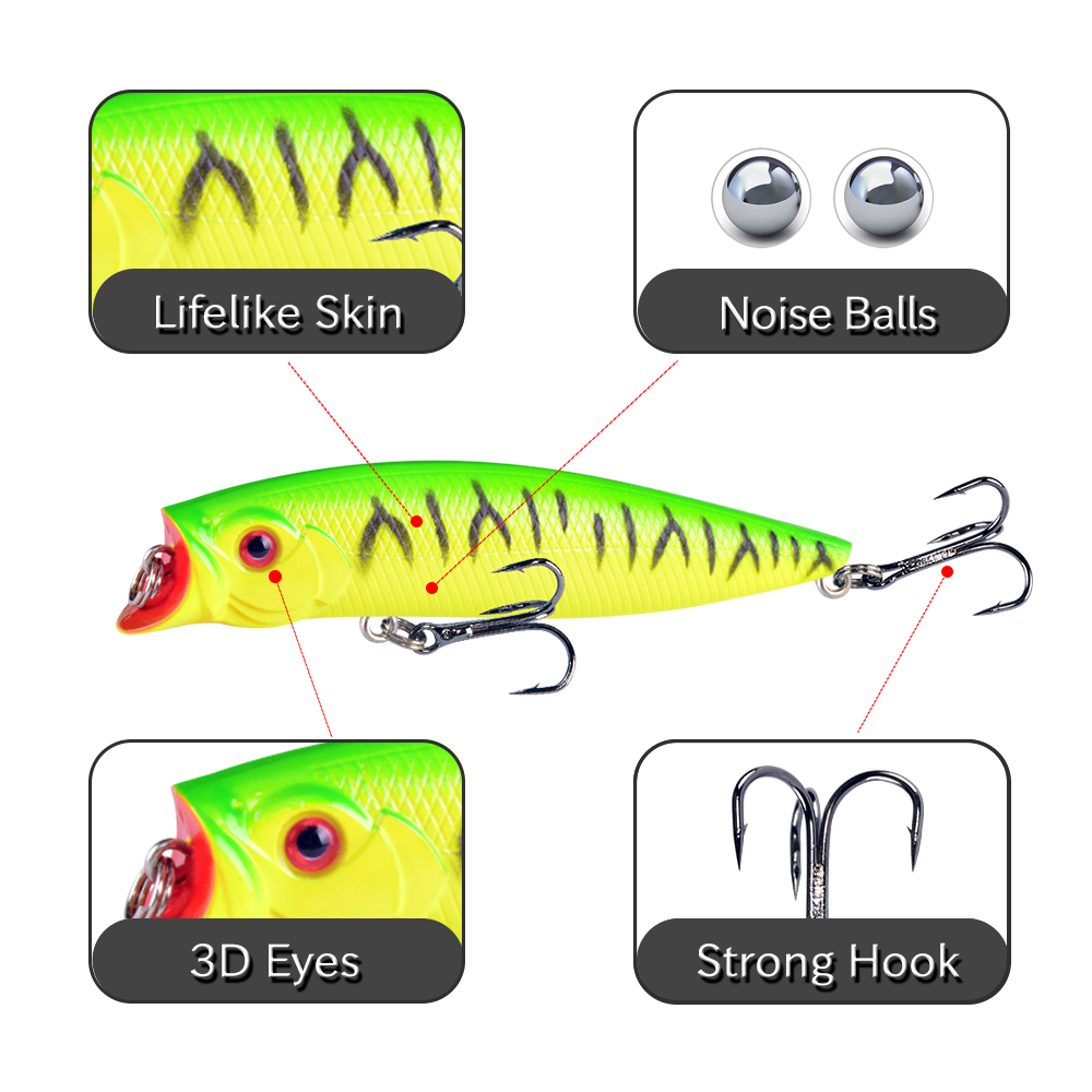 1pcs Fishing Lures High Qualit - Fishing Lure Popper avaliação e preço