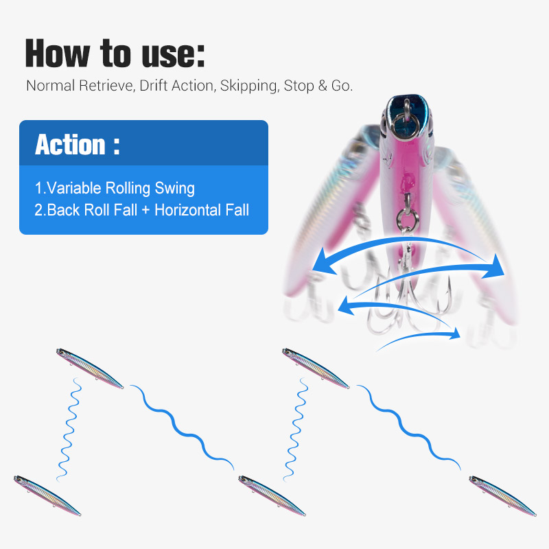 Noeby Sinking Pencil Jig Fishi - Fishing Lure Buzzbait avaliação e preço