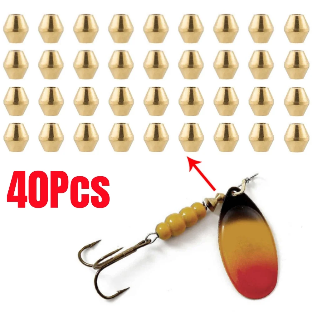 40pcs DIY Lure Brass Fishing B - Fishing Lure Spinnerbait avaliação e preço