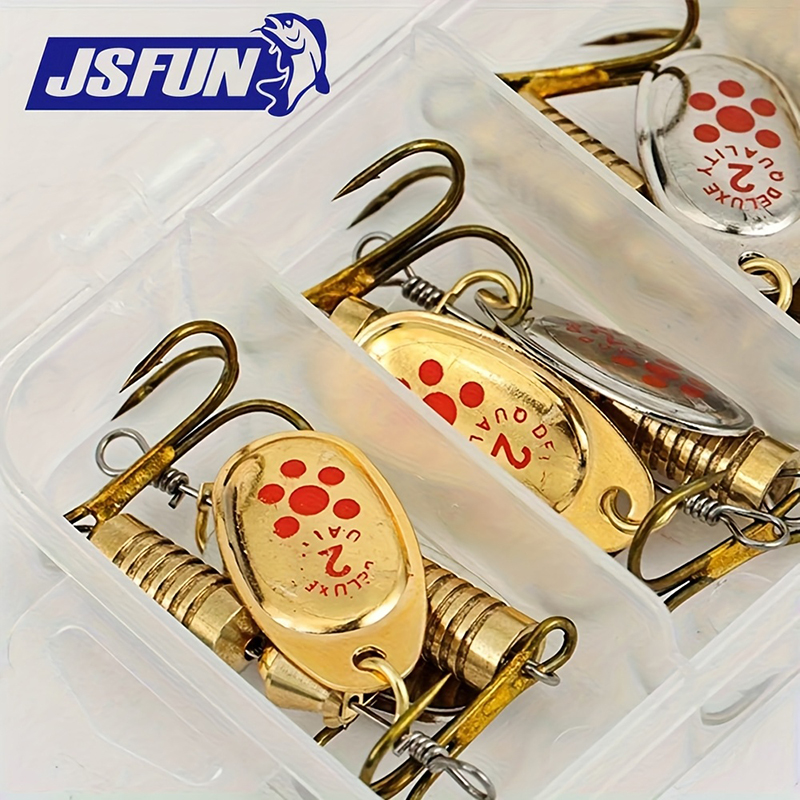 JSFUN 10pcs Spinner Lure Set w - Fishing Lure Blade Bait avaliação e preço