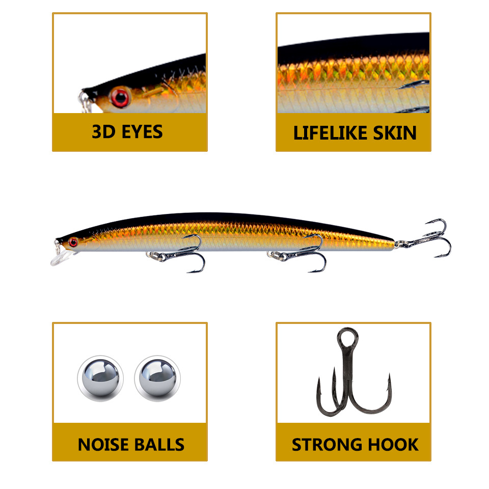 18cm 24g Minnow Fishing Lure L - Fishing Lure Crankbait avaliação e preço