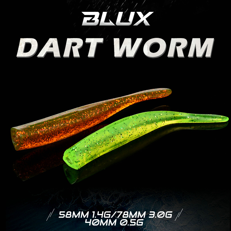 BLUX New Dart Worm Soft Bait 5 - Fishing Lure Buzzbait avaliação e preço