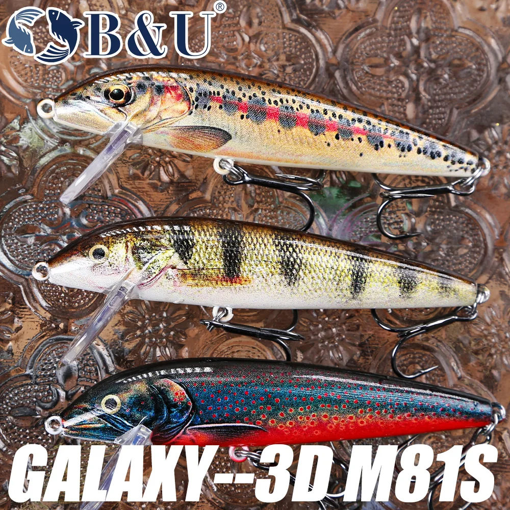 B&U 80mm Sinking Minnow Wobbli - Fishing Lure Jerkbait avaliação e preço