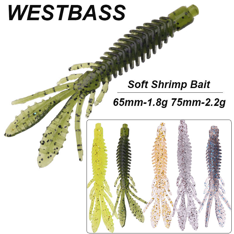 WESTBASS 5PCS Soft Larva Baits - Fishing Lure Swimbait avaliação e preço