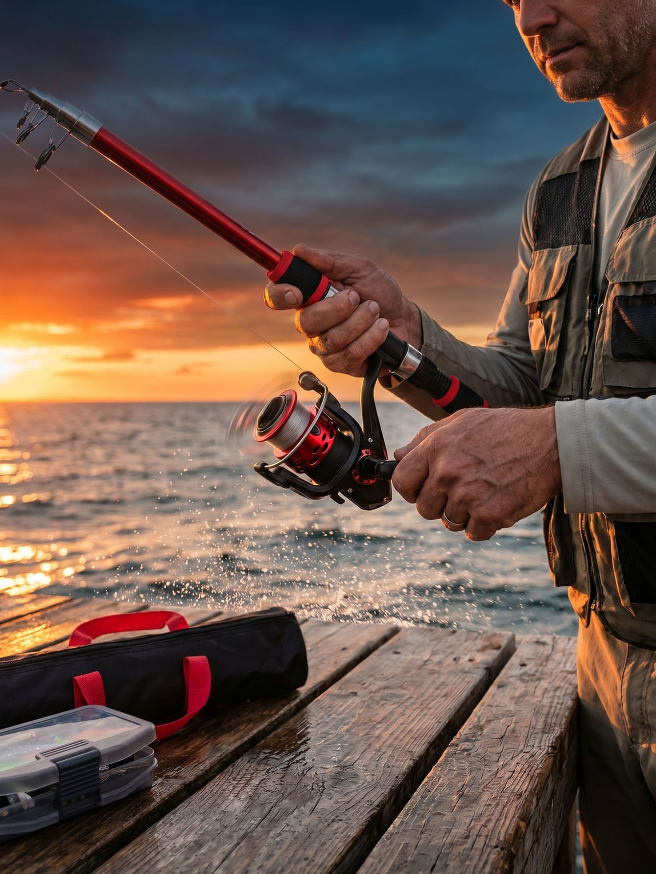 Fishing Rod Reel Combos Collap - Fishing Lure Spinner avaliação e preço