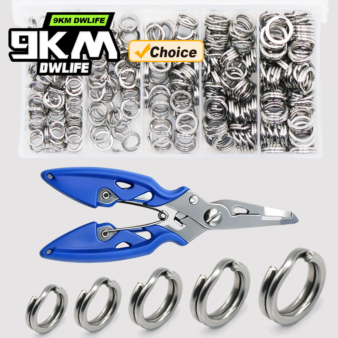 9KM Fishing Split Rings with P - Fishing Lure Making Kit avaliação e preço