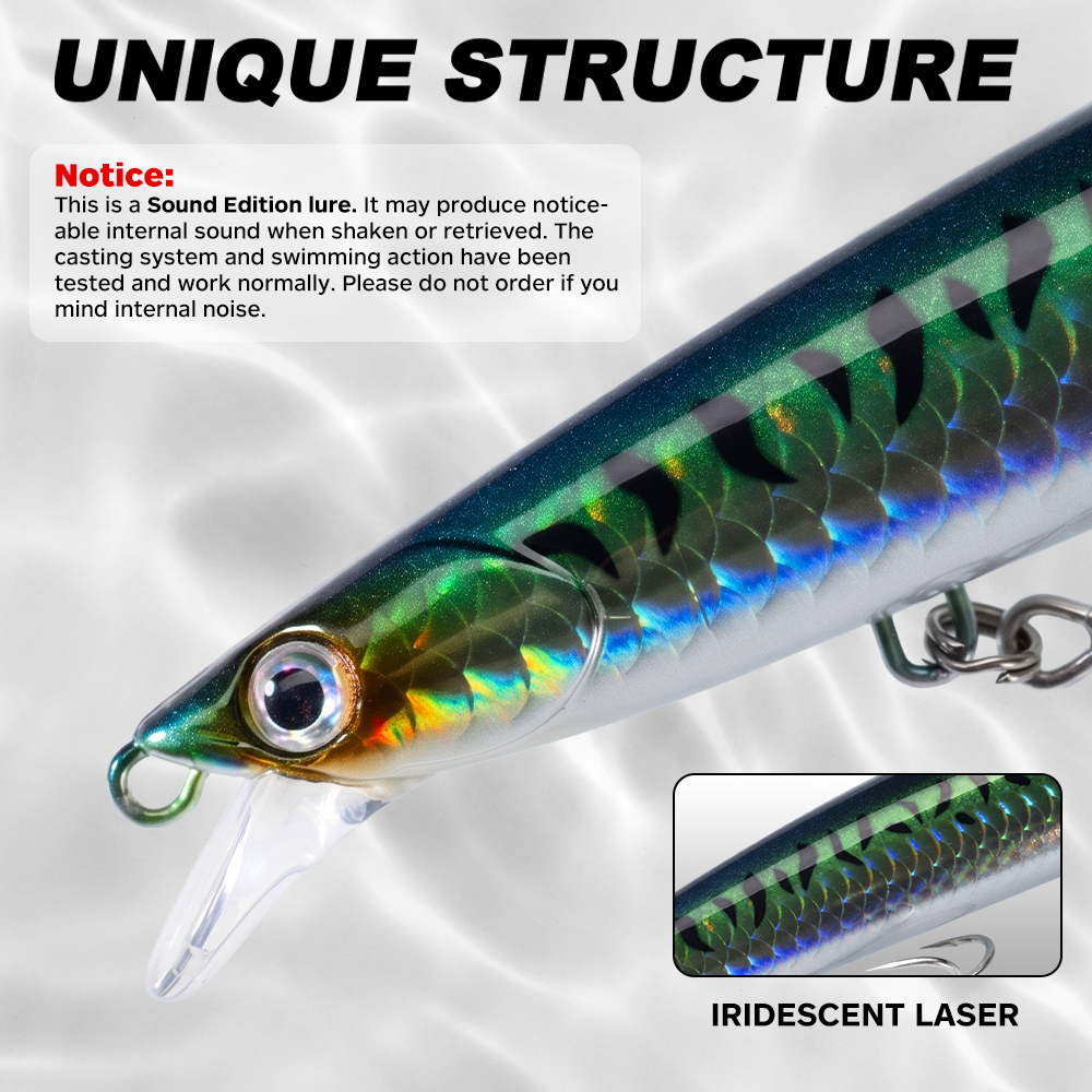 Hunthouse Sound Edition Minnow - Fishing Lure Jerkbait avaliação e preço