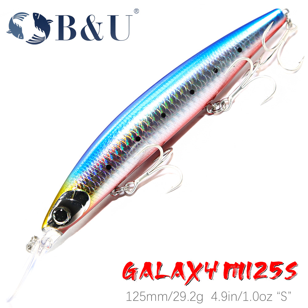 B&U 125mm Sinking Minnow Sea F - Fishing Lure Jerkbait avaliação e preço