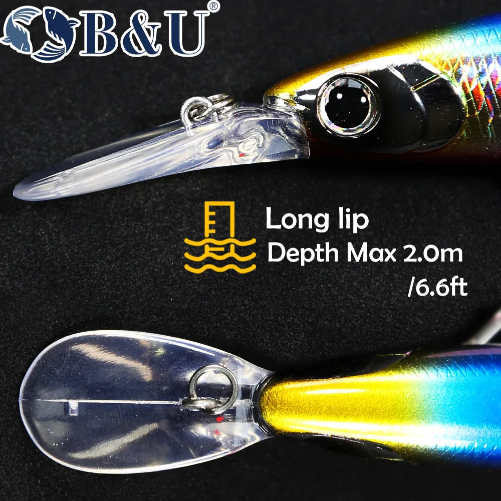 B&U 125mm Sinking Minnow Sea F - Fishing Lure Jerkbait avaliação e preço