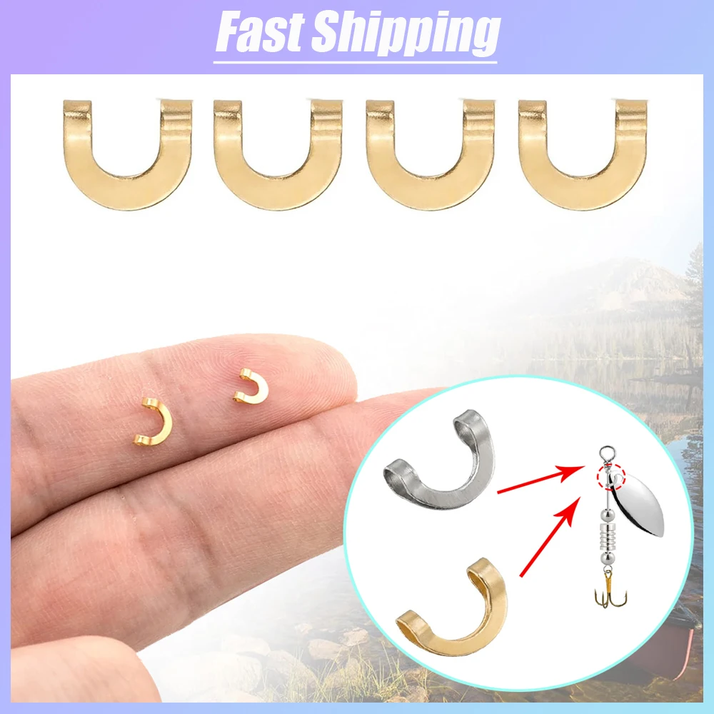 100pcs Fishing U Shaped Fixed  - Fishing Lure Spinnerbait avaliação e preço